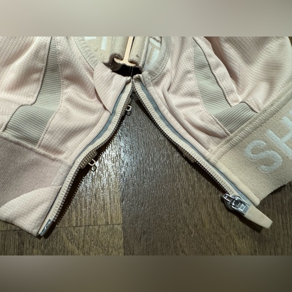 SHEFIT High Impact Front Zip Sports Bra Size Extra Small Light Pink - Picture 4 of 8